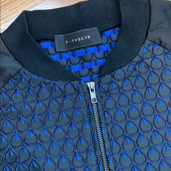 Worn once. Like new. Boutique satin bomber jacket - Picture 2 of 2